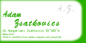 adam zsatkovics business card